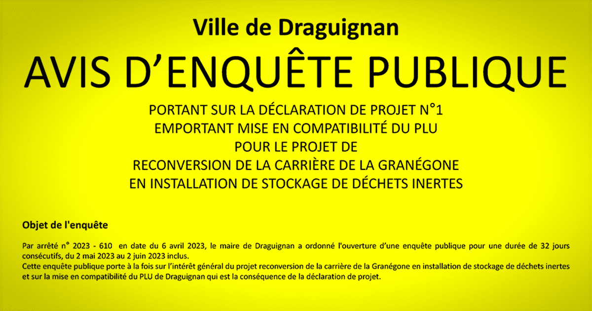 Avis d'enquête publique