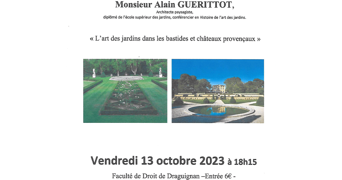 L’art des jardins dans les bastides et châteaux provençaux du XVIIIe et XIXe siècles