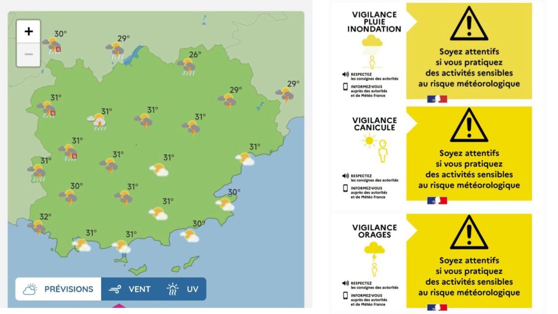 #MÉTÉO83 | Ce samedi 11 juillet Méteo France place le #Var