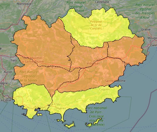 Dimanche 16 août dans le Var Risque incendie SÉVÈRE