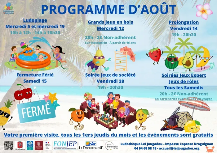 programme août 2026 ludothèque