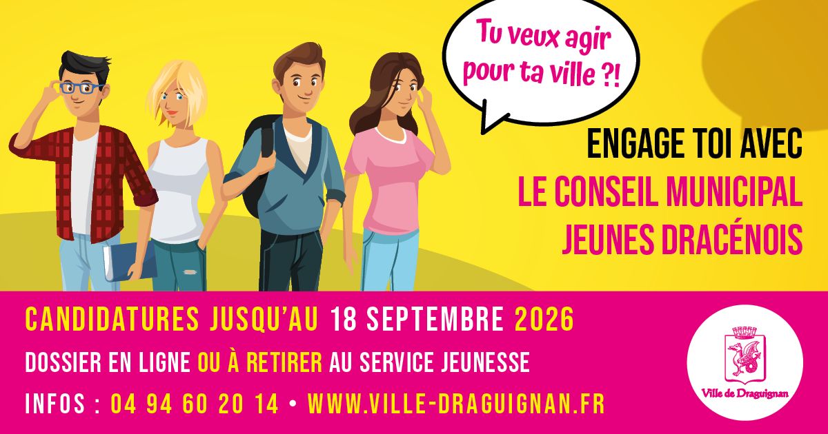 conseil municipal des jeunes dracénois appel à candidature 2026