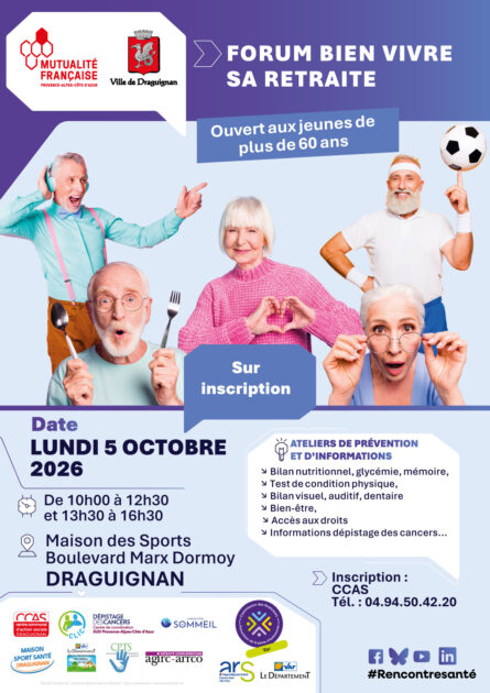 le forum "Bien vivre sa retraite" à la Maison des sports et de la jeunesse 5 octobre 2026