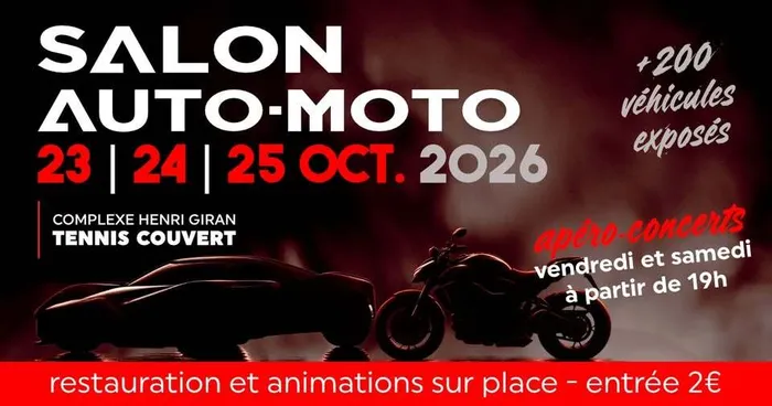 salon auto moto du 23 au 25 octobre 2026
